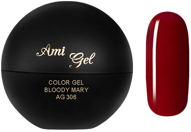 Gel Colorat Pentru Acoperire Si Pictura - Soak Off Color Gel Bloody Mary 5gr - AMI GEL