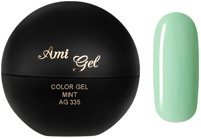 Gel Colorat Pentru Acoperire Si Pictura - Soak Off Color Gel Mint 5gr - AMI GEL