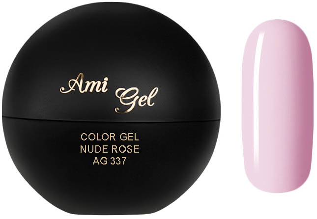 Gel Colorat Pentru Acoperire Si Pictura - Soak Off Color Gel Nude Rose 5gr - AMI GEL