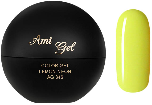 Gel Colorat Pentru Acoperire Si Pictura - Soak Off Color Gel Lemon Neon 5gr - AMI GEL