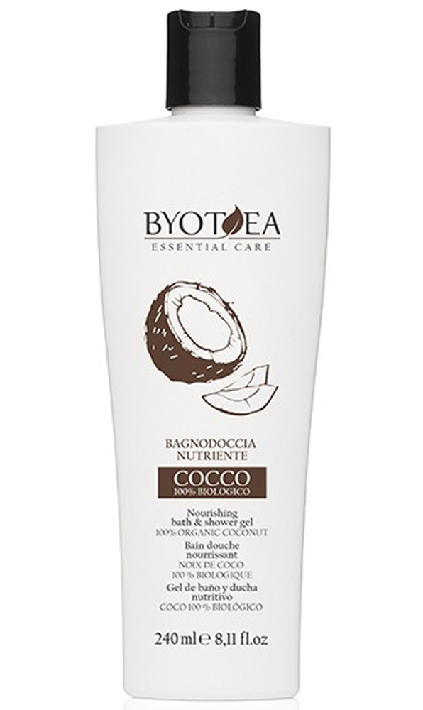 Gel Hranitor De Baie Si Dus Cu Cocos 100% Organic - 100% Organic Coconut - Nourishing Bath&Shower Gel 240ml - BYOTEA