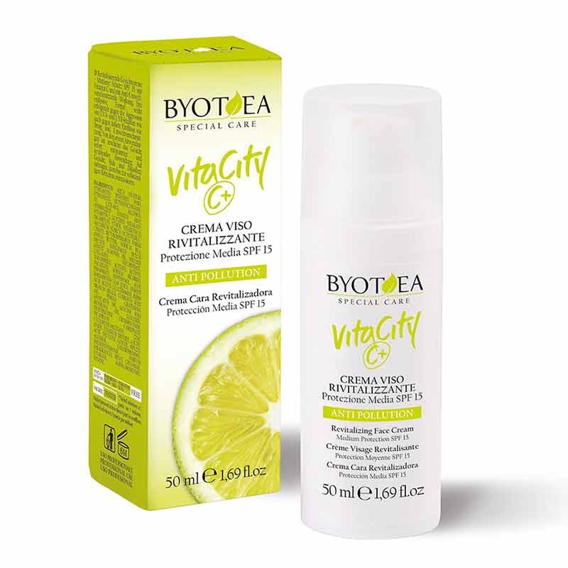 Crema Pentru Fata Cu Vitamina C Antipoluare SPF 15 - Antipollution Vitacity C + Revitalizing Face Cream SPF 15 50ml - BYOTEA