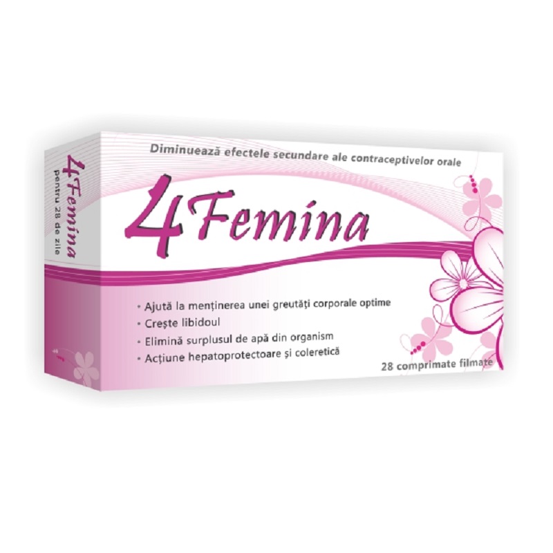 SUPLIMENTE - 4 Femina, 28 comprimate, Zdrovit, sinapis.ro