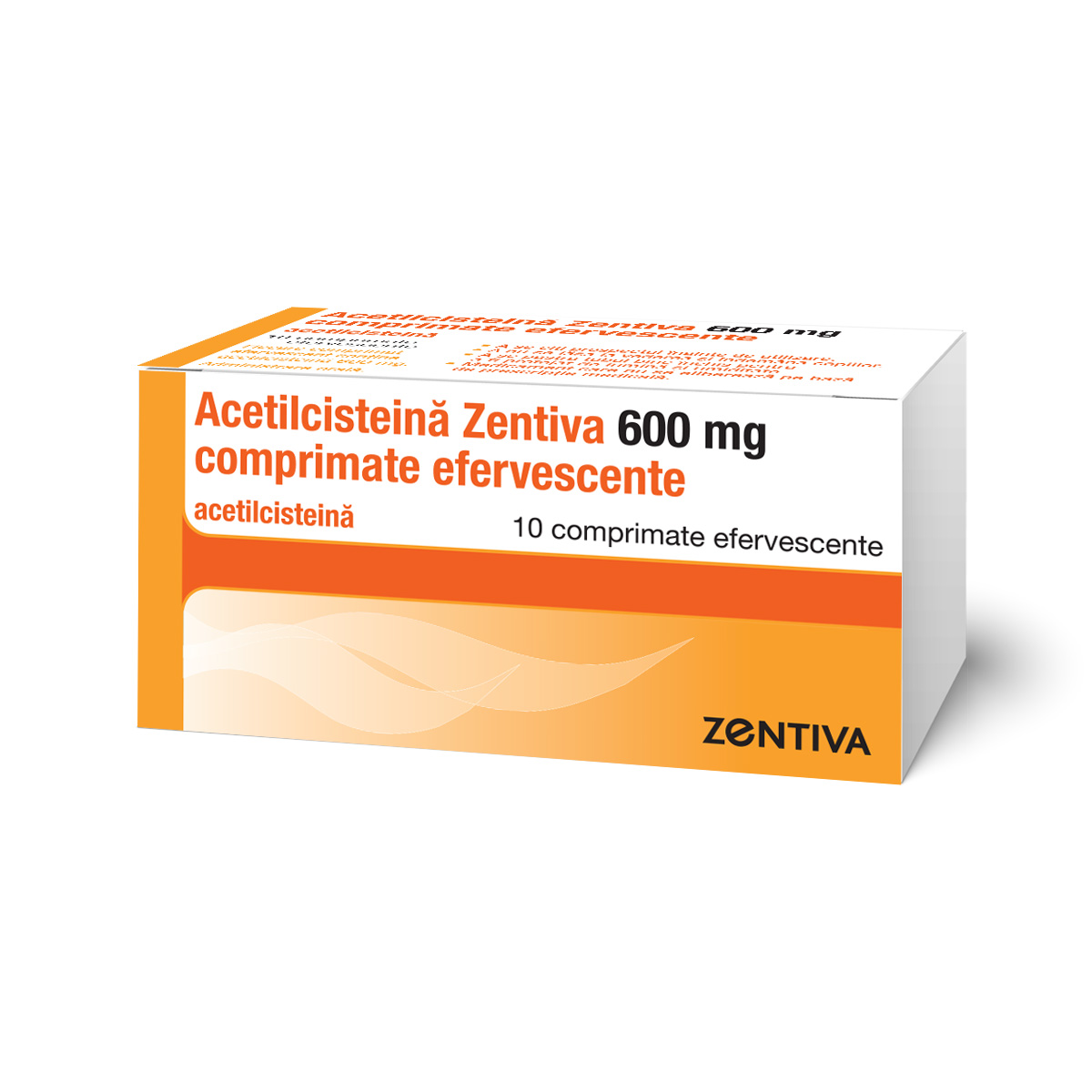 Expectorante - Acetilcisteina Zentiva, 600mg, 10 comprimate efervescente, sinapis.ro