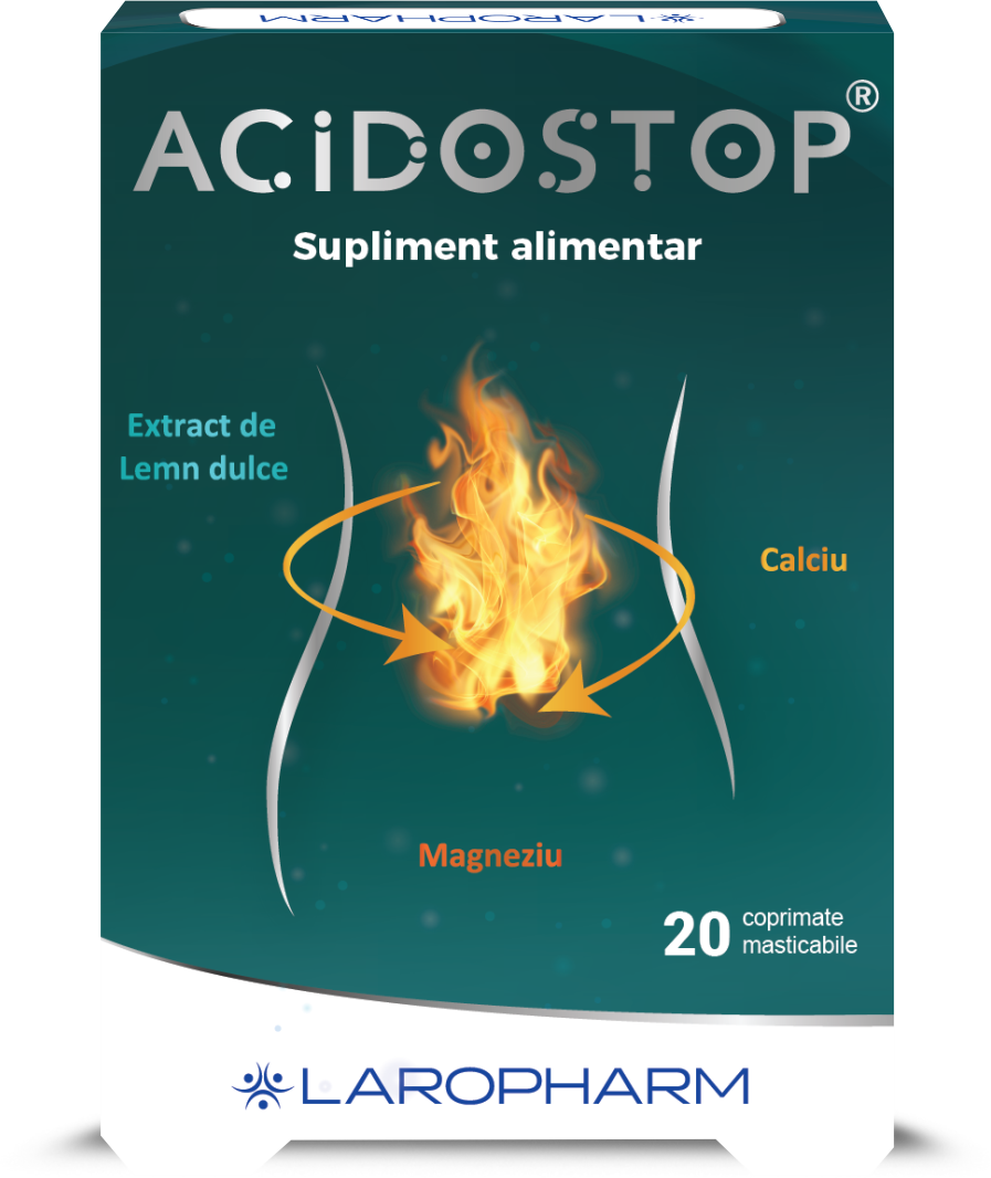 Antiacide - Acidostop 20 comprimate masticabile, sinapis.ro