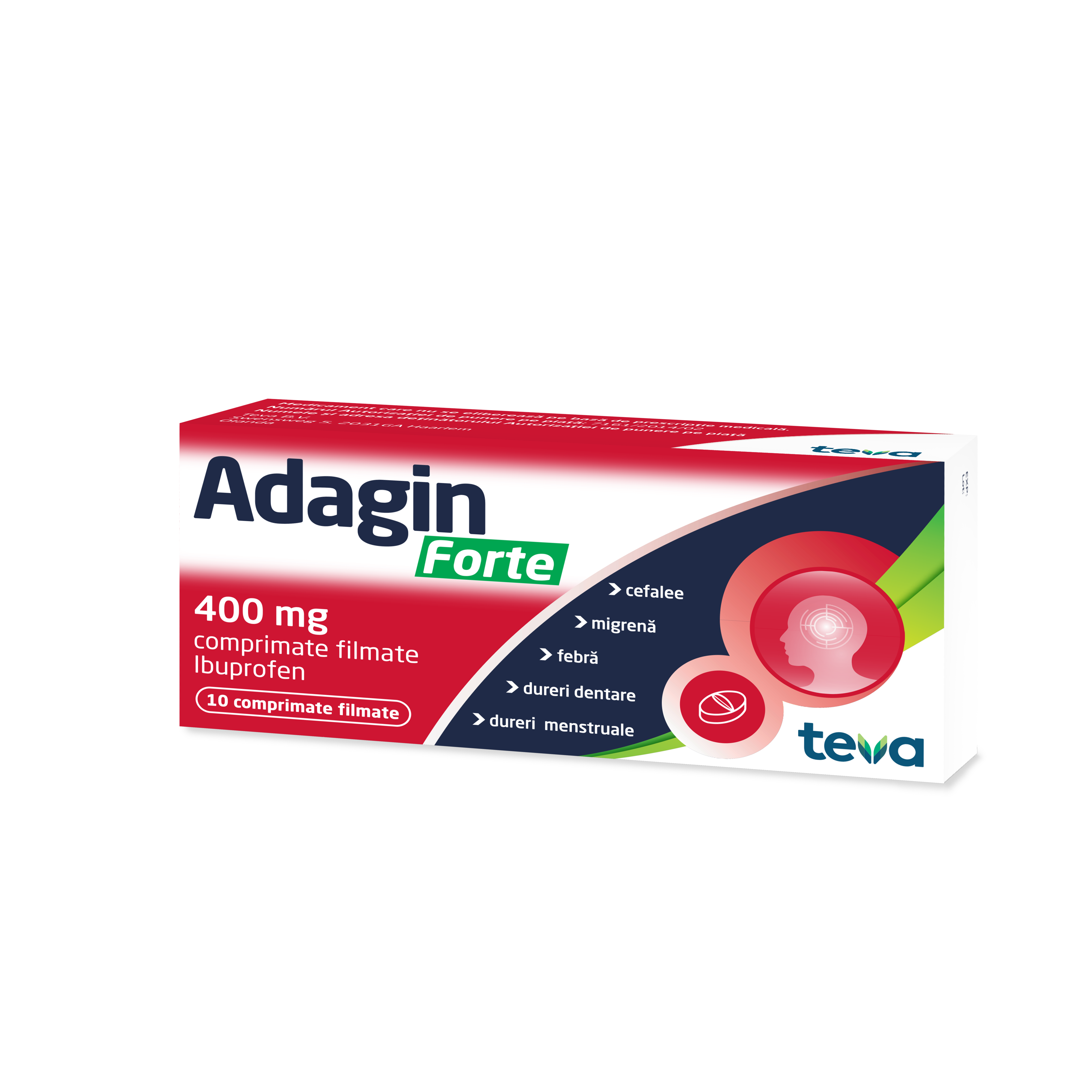 Antiinflamator - Adagin 400mg, 10 comprimate filmate, Actavis, sinapis.ro