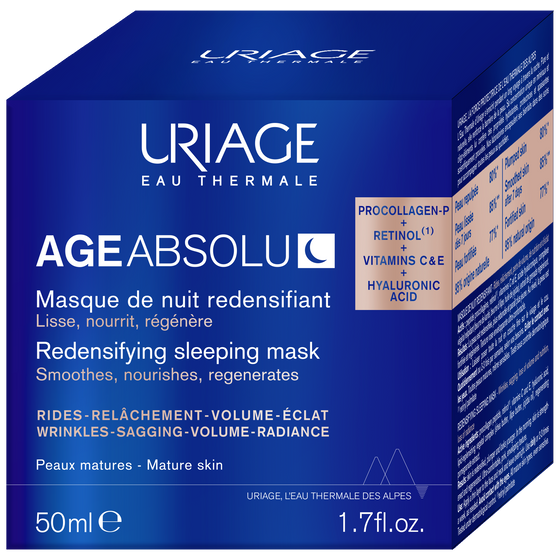 Creme si seruri pentru ochi - AgeAbsolu masca de noapte regeneranta pro- colagen 50ml, Uriage, sinapis.ro