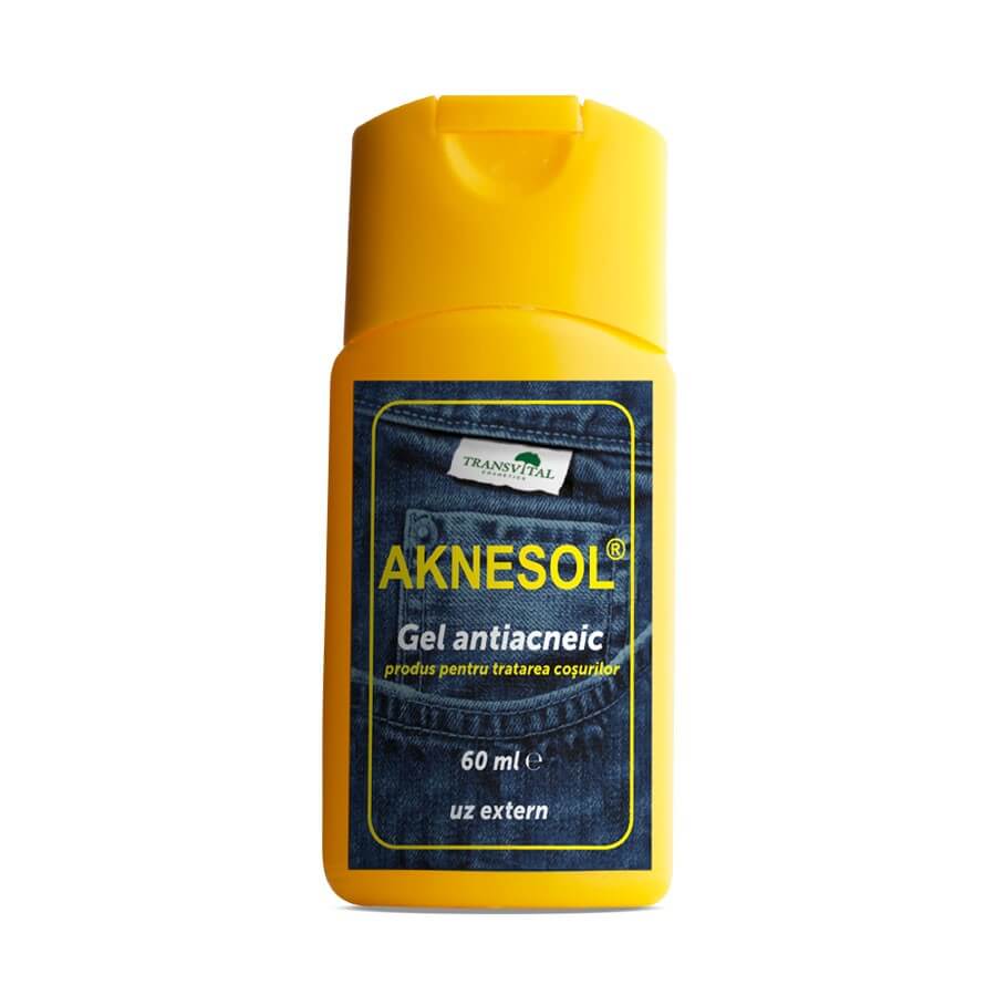 Creme si geluri de fata - Aknesol gel antiacneic 60ml, Transvital, sinapis.ro