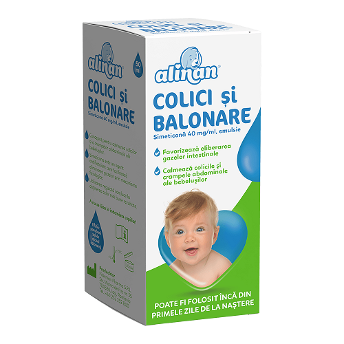 Colici bebe - Alinan Colici si balonare, emulsie 50 ml, sinapis.ro