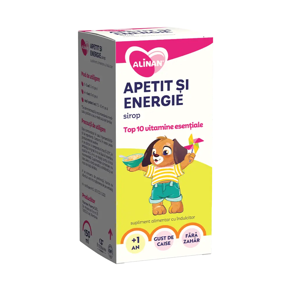 Lipsa apetitului - Alinan Apetit si energie sirop 150 ml, Fiterman, sinapis.ro