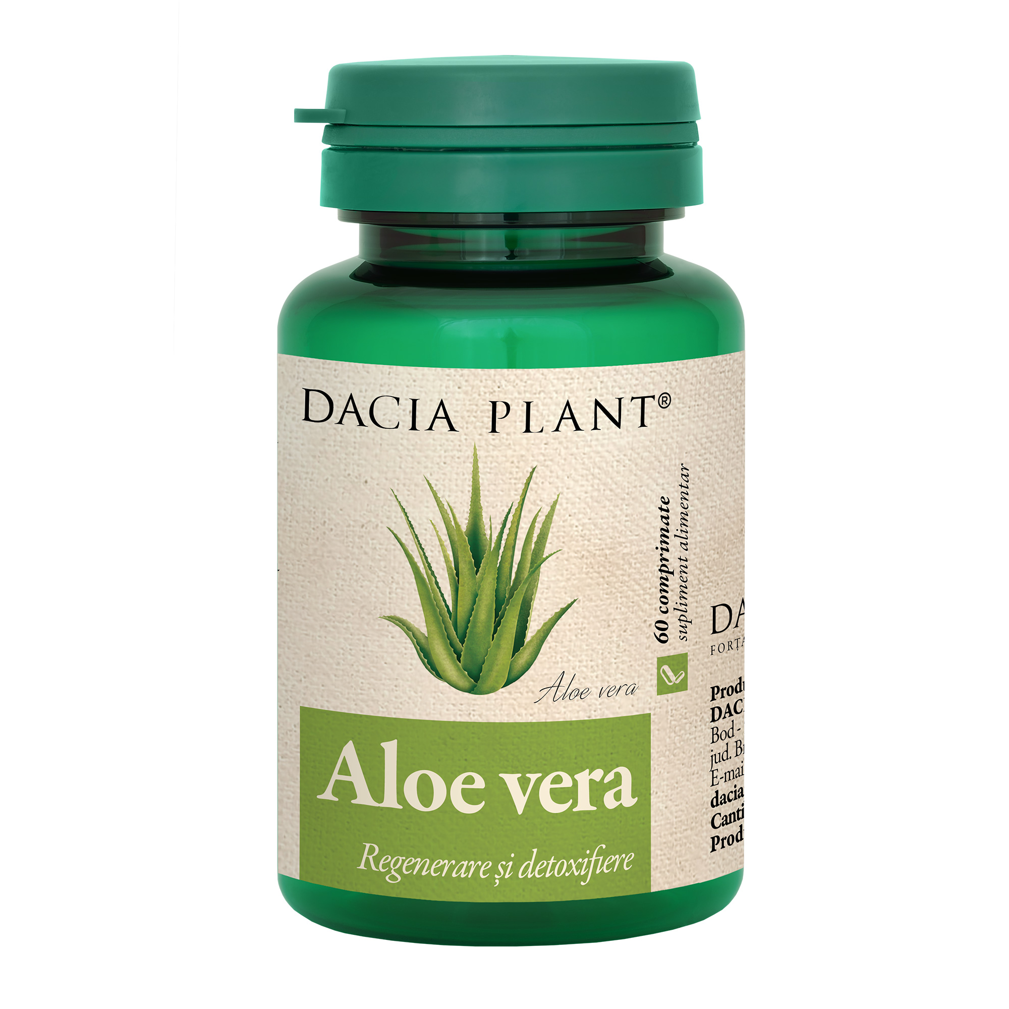 Constipatie - Aloe vera, 60 comprimate, Dacia Plant, sinapis.ro