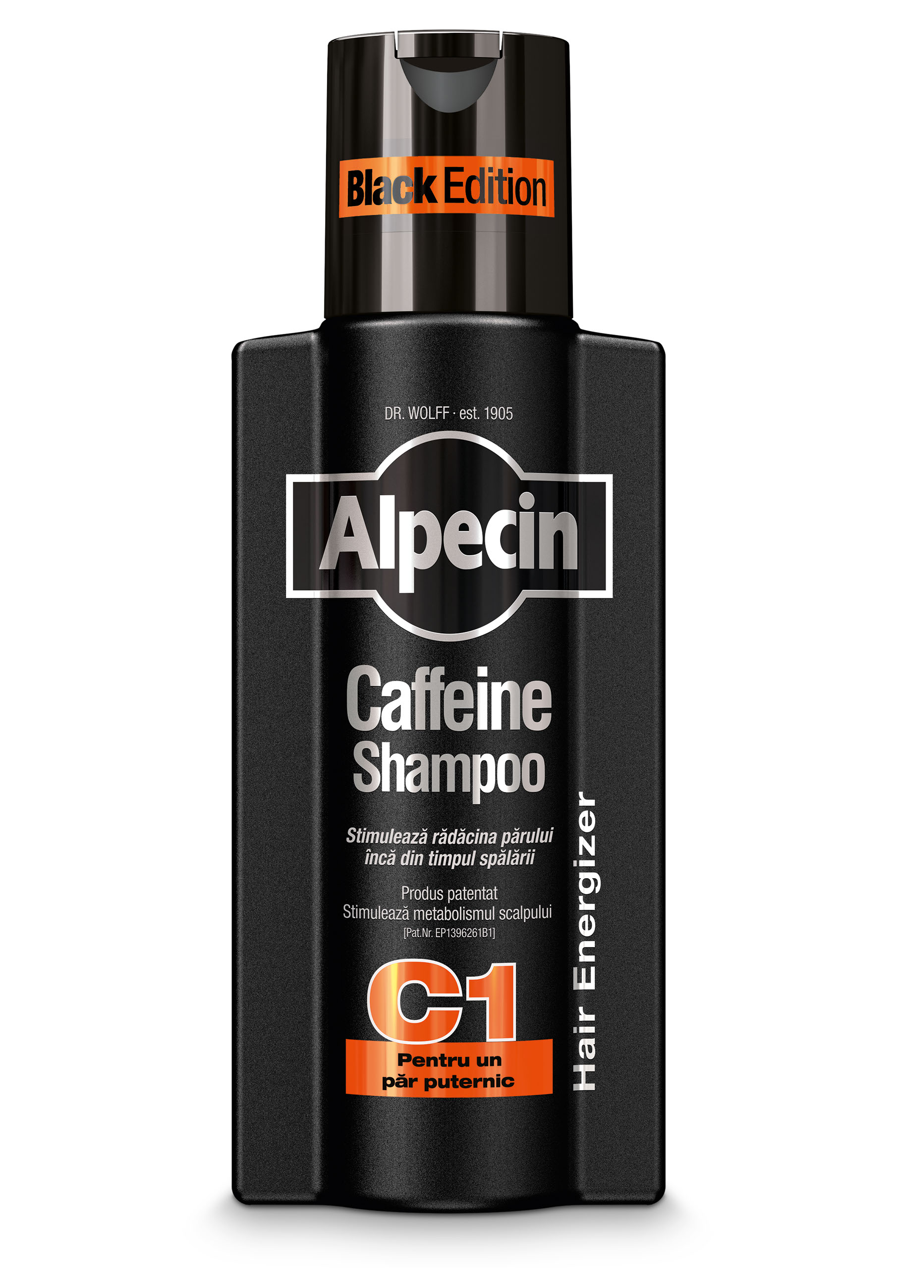 Caderea parului - Alpecin Black Edition Shampoo C1, 250ml, sinapis.ro