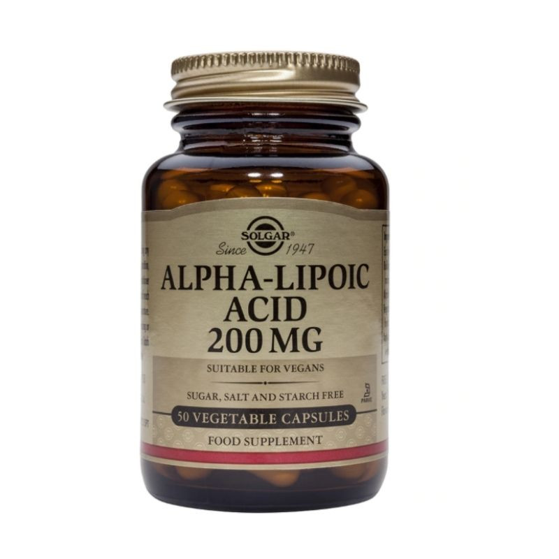 Adulti - Alpha Lipoic Acid 200 mg, 50 capsule, Solgar, sinapis.ro