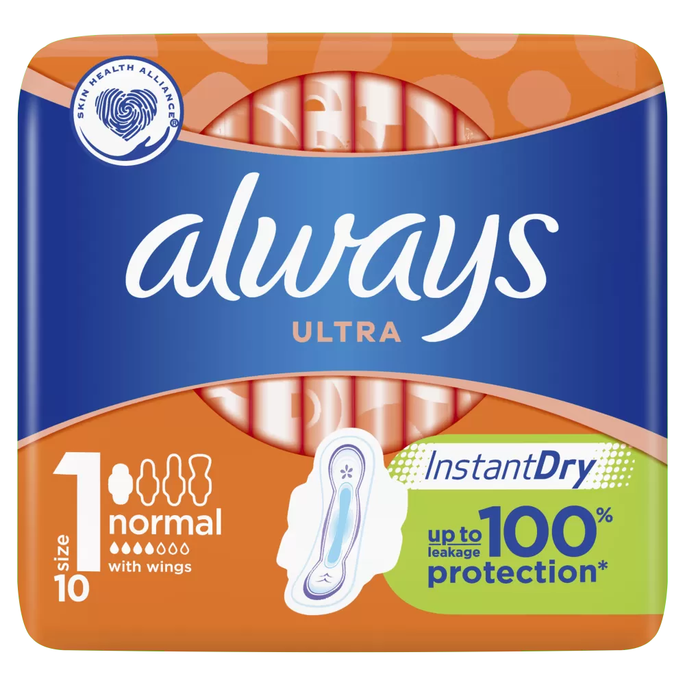 Absorbante si tampoane - Always ultra plus normal instant dry, 10 bucăți, Procter & Gamble, sinapis.ro