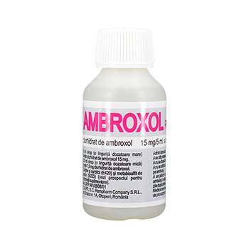 Raceala si gripa - Ambroxol sirop, 15mg/5ml, 100 ml, Rompharm, sinapis.ro