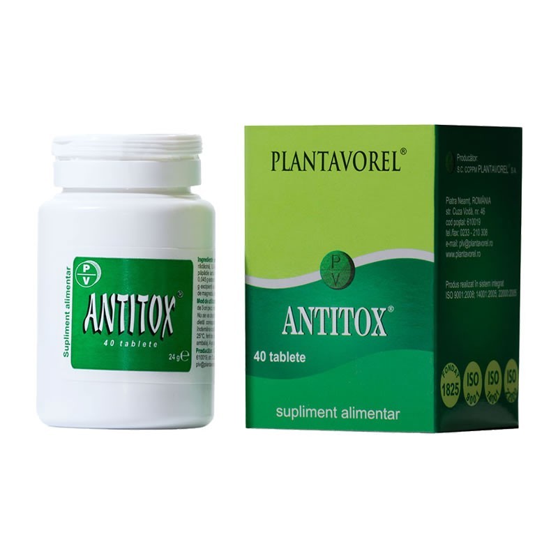 Detoxifiere - Antitox, 40 tablete, Plantavorel, sinapis.ro