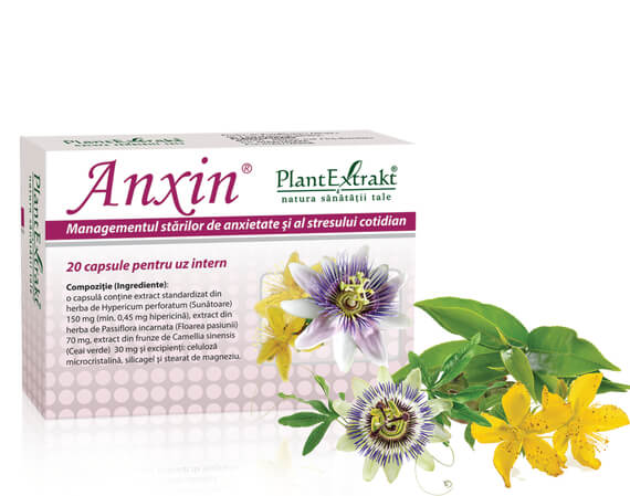 Antistres - Anxin, 20 capsule, PlantExtrakt, sinapis.ro