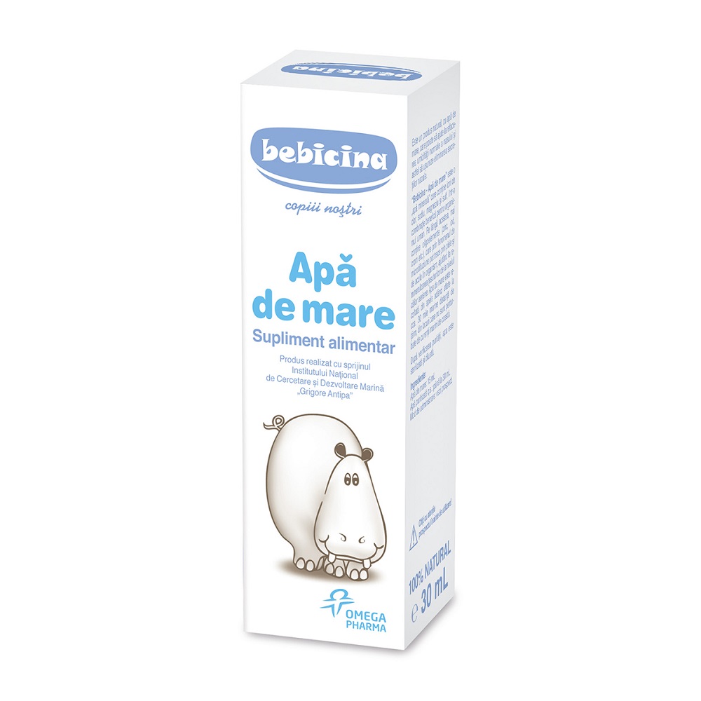 Solutii nazale - Apă de mare pentru igiena nazală, Bebicina, 30 ml, Perrigo, sinapis.ro