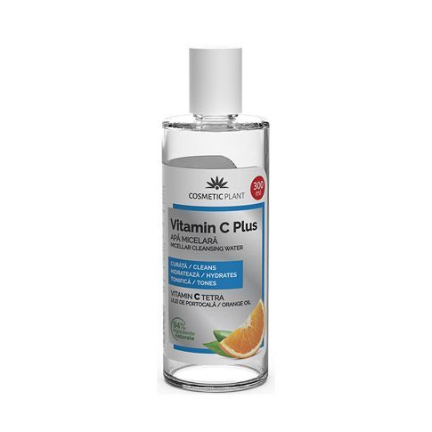 Demachiere si curatare ten - Apă micelară Vitamin C Plus, cu Vitamina C Tetra, 300ml, Cosmetic Plant, sinapis.ro