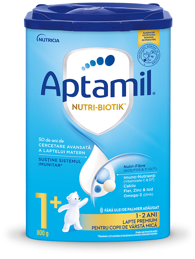 Lapte - Aptamil junior Nutri-biotik 1+ lapte praf 800g, de la 1 an, Milupa, sinapis.ro