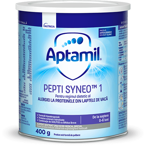 Lapte - Aptamil Pepti syneo 1,  lapte praf 400g, 0-6 luni, Milupa, sinapis.ro