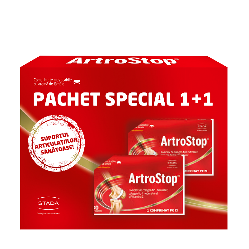 Articulatii si sistem osos - Artrostop, 30 comprimate Pachet Promotional , sinapis.ro