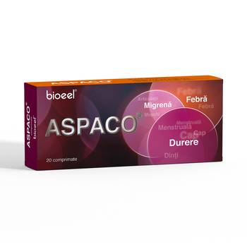 Analgezice - Aspaco, 20 comprimate, Bioeel, sinapis.ro