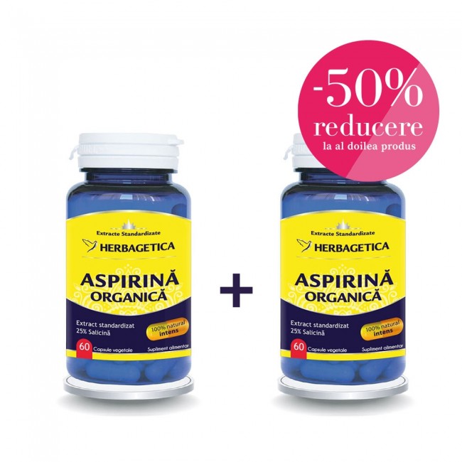 Dureri musculare - Aspirina organica 60+60 Promo, sinapis.ro