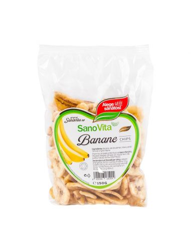 FRUCTE DESHIDRATATE - Banane uscate 150g SanoVita, sinapis.ro