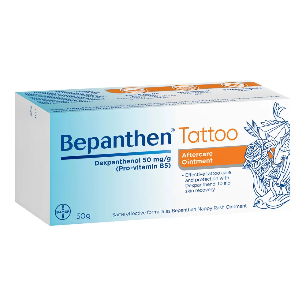 Creme corp - Bepanthen Tattoo, Unguent pentru îngrijirea tatuajelor, 50g, Bayer, sinapis.ro
