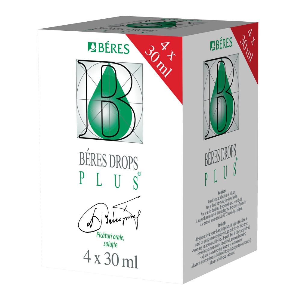 Generale - Beres Drops plus, 4 flacoane, 30 ml, Beres Pharmaceuticals Co, sinapis.ro