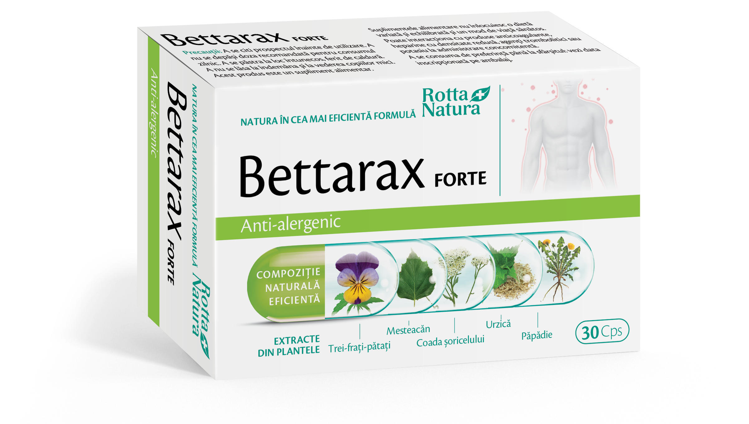 Antihistaminice - Bettarax forte, 30 capsule, Rotta Natura, sinapis.ro