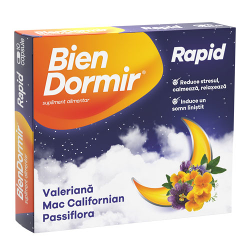 Sedative - BienDormir Rapid, 10 capsule, Fiterman Pharma, sinapis.ro
