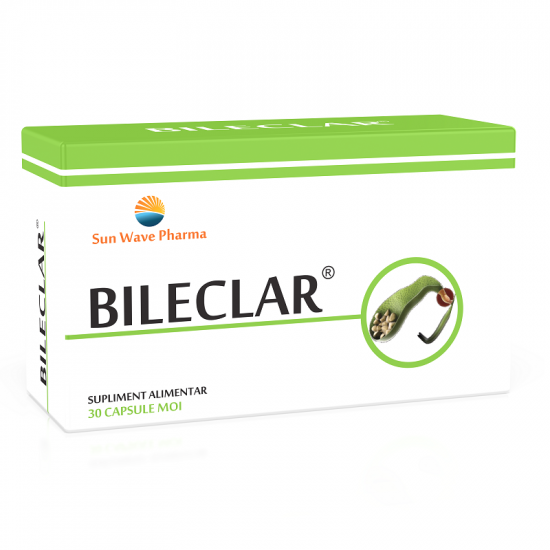 Drenori biliari - Bileclar, 30 capsule, Sun Wave Pharma, sinapis.ro