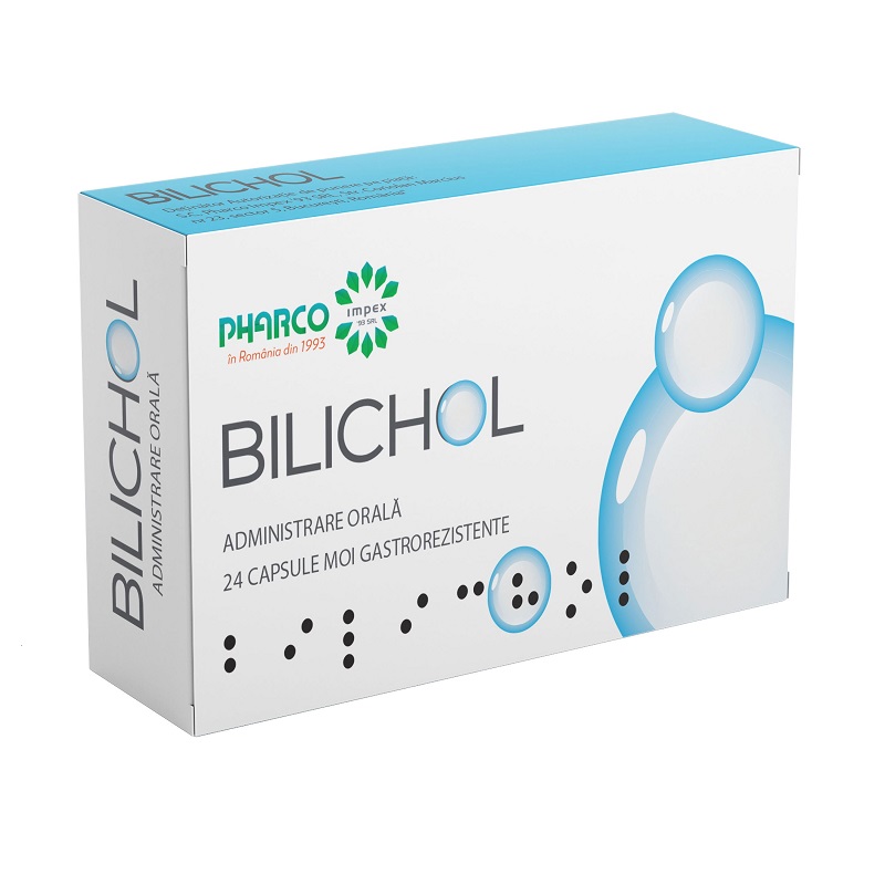Drenori biliari - Bilichol, 24 capsule moi gastrorezistente, Pharco, sinapis.ro