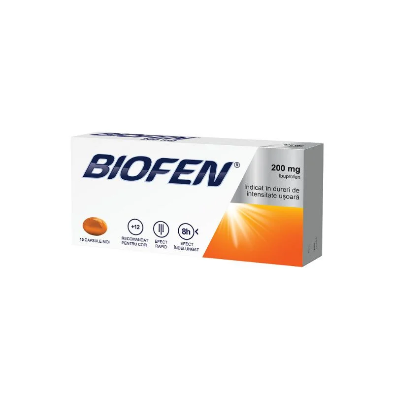 Antiinflamator - Biofen 200 mg, 10 capsule moi, sinapis.ro