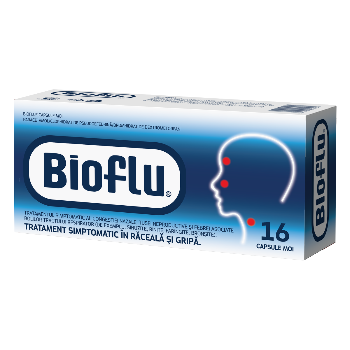 Raceala si gripa - Bioflu, 16 comprimate, Biofarm, sinapis.ro