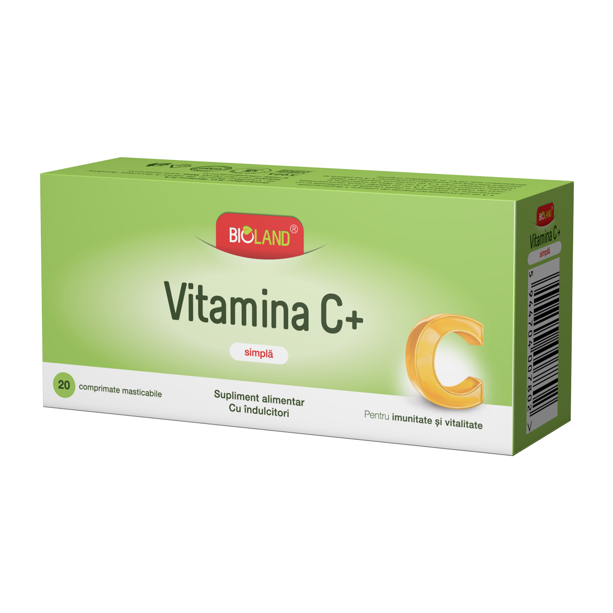 IMUNOMODULATOARE - Bioland Vitamina C + simplă, 20 comprimate, Biofarm, sinapis.ro