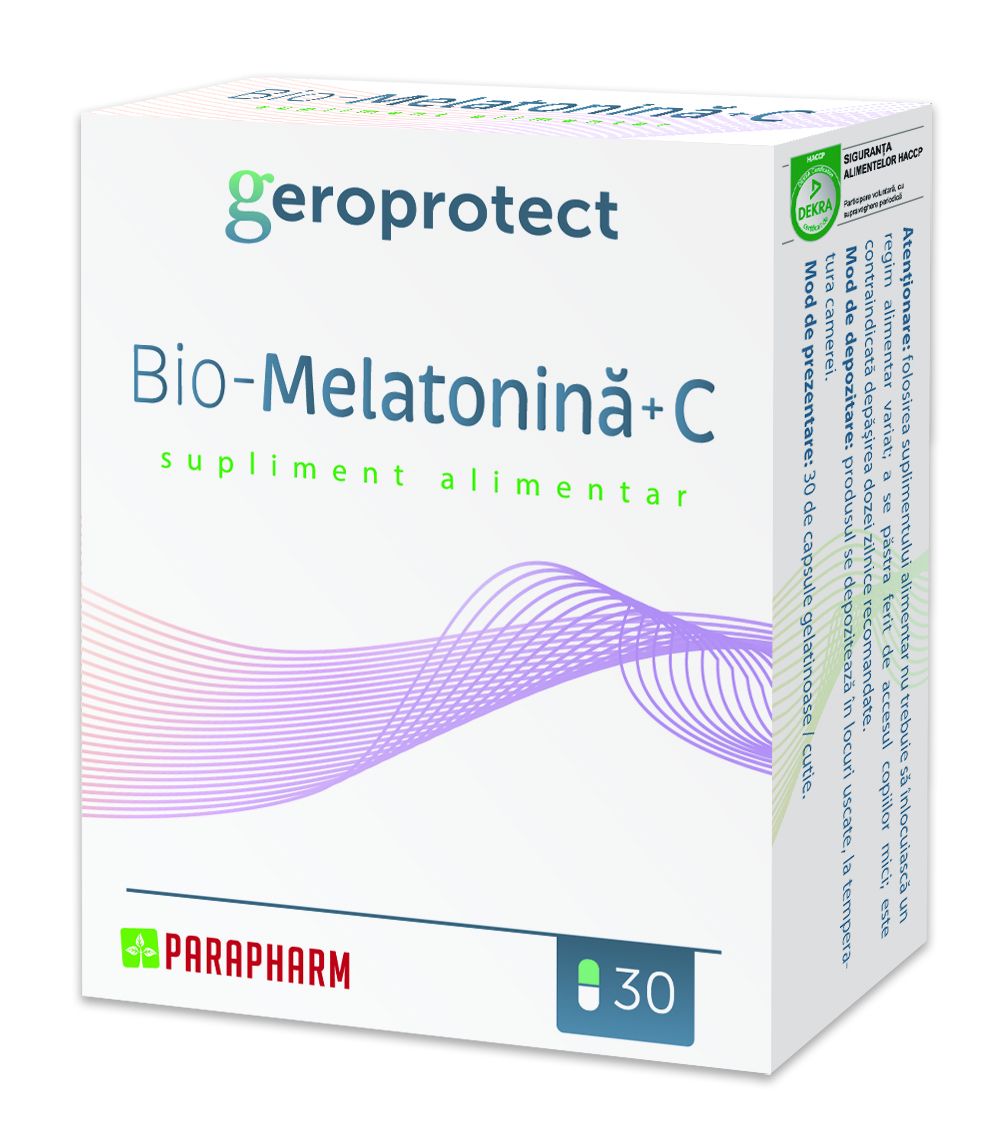 Sedative - Bio-Melatonina+C, 30 capsule, sinapis.ro