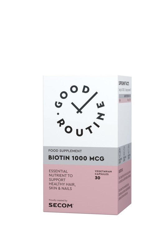 Ingrijire piele si par - Biotin 1000mcg, Good Routine, 30 capsule, Secom, sinapis.ro
