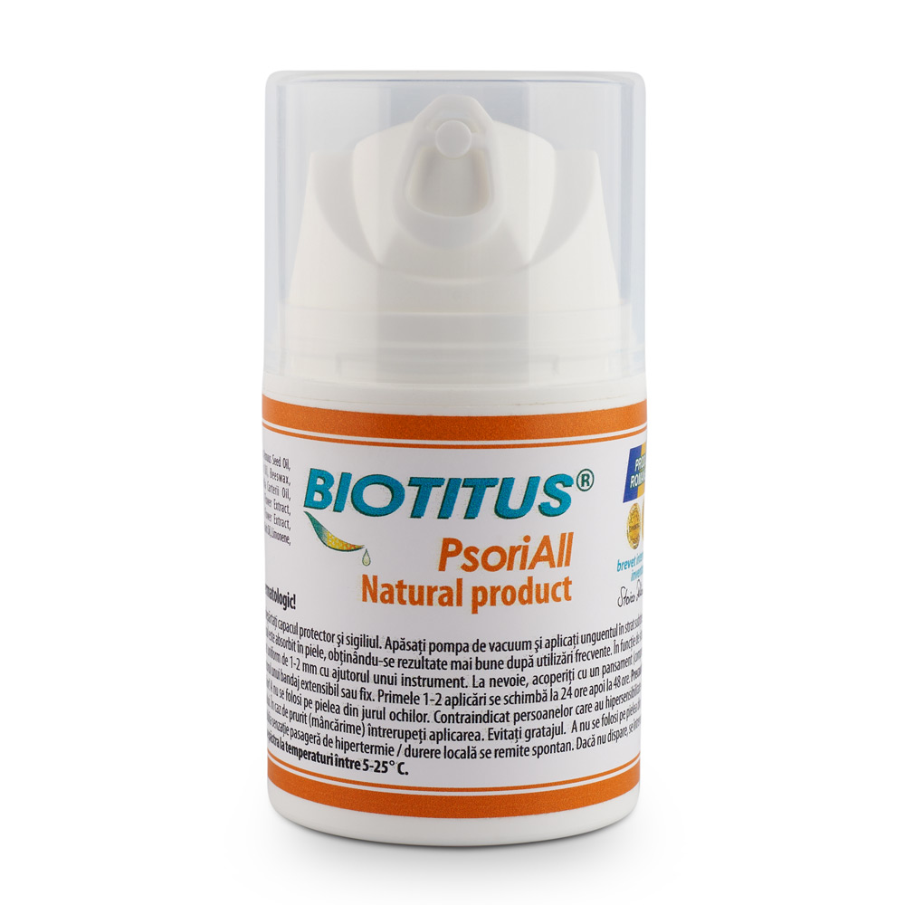 Alte afectiuni ale pielii - Biotitus Psoriall unguent airless 50ml, sinapis.ro