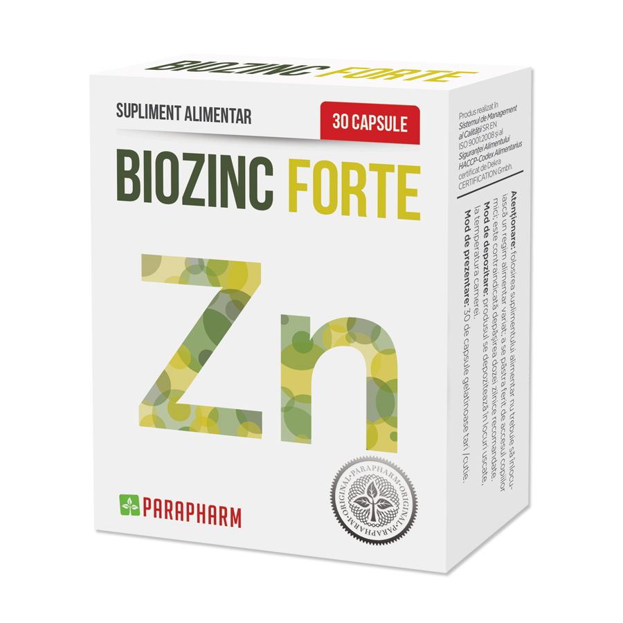 Uz general - Biozinc Forte, 30 capsule, sinapis.ro