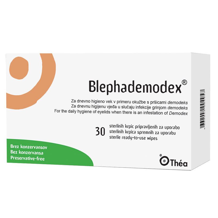 OFTAMOLOGIE - Blephademodex, șervețele sterile pentru igiena pleoapelor, 30 bucăți, Thea, sinapis.ro