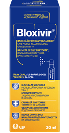 Dureri de gat - Bloxivir Spray Oral, gel 20 ml, sinapis.ro