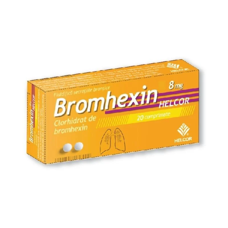 Expectorante - Bromhexin 8mg, 20 comprimate, Helcor, sinapis.ro