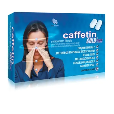 Raceala si gripa - Caffetin COLD plus, 10 comprimate, sinapis.ro