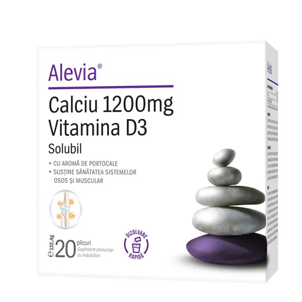 Uz general - Calciu 1200mg Vitamina D3 20plicuri, Alevia, sinapis.ro