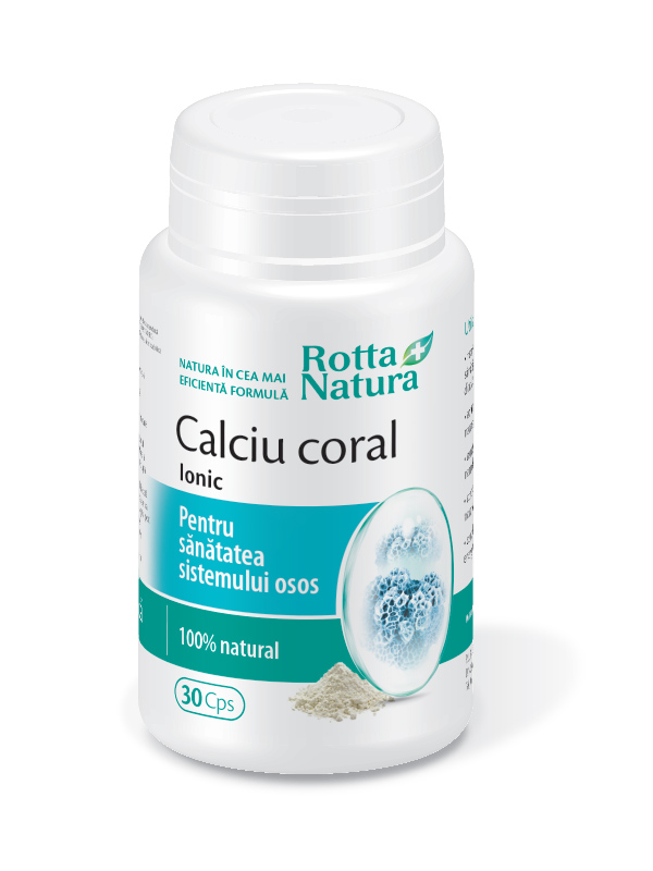 Minerale - Calciu coral ionic, 30 capsule, Rotta Natura, sinapis.ro