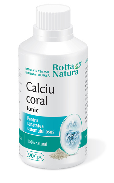 Minerale - Calciu coral ionic, 90 capsule, Rotta Natura, sinapis.ro
