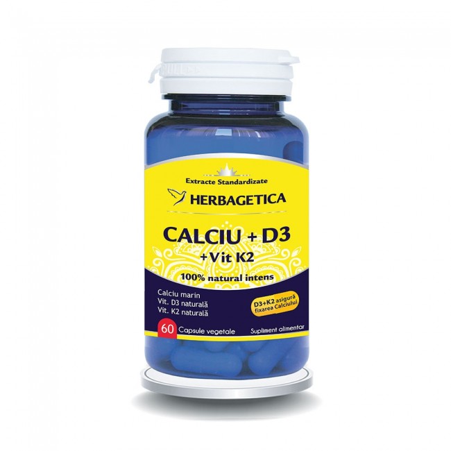 Uz general - CALCIU+D3 cu vitamina K2, 60 capsule, sinapis.ro